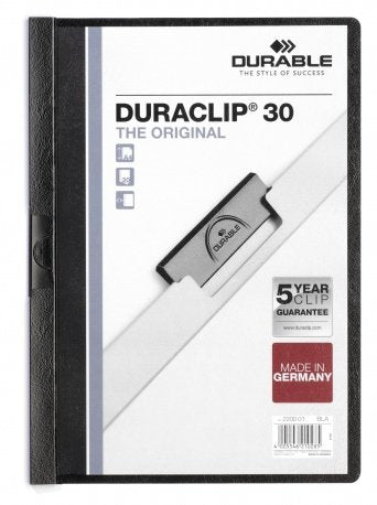EAN 4005546210100 - Durable Duraclip 30 archivador PVC Negro, Transparente imagen 1