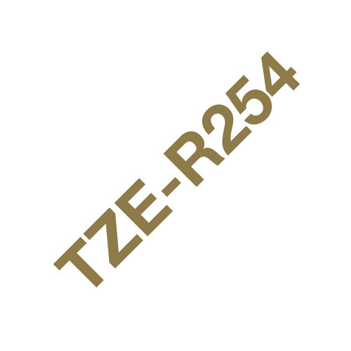 EAN 4977766801881 - Brother TZE-R254 cinta para impresora de etiquetas Oro sobre blanco imagen 1