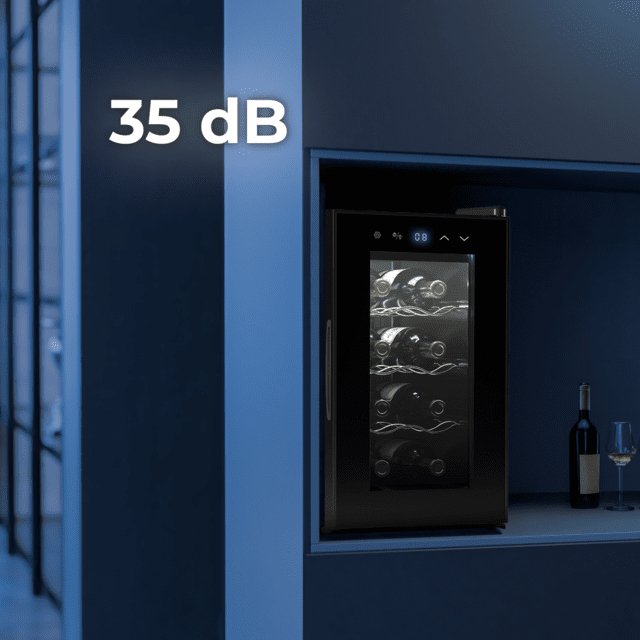 EAN 8435484027076 - Cecotec GrandSommelier 830 Nevera de vino termoeléctrico Independiente Negro 8 botella(s) imagen 5