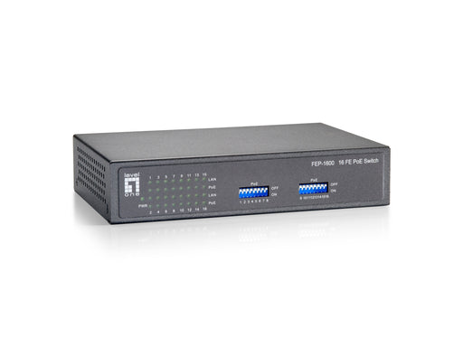 EAN 4015867199831 - LevelOne FEP-1600W90 switch Fast Ethernet (10/100) Energía sobre Ethernet (PoE) Gris imagen 1