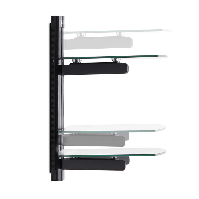 EAN 0065030901222 - StarTech.com 2B-WALL-MOUNT-SHELF estante para equipo av Negro Vidrio imagen 5