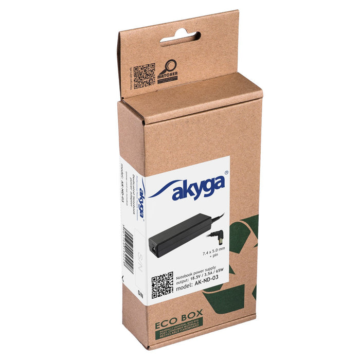 EAN 5901720130228 - Akyga AK-ND-03 adaptador e inversor de corriente Interior 65 W Negro imagen 6