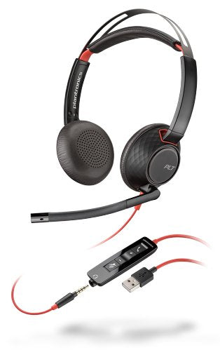 EAN 0017229158573 - Poly Blackwire 5220 Auriculares Alámbrico Diadema Llamadas/Música USB tipo A Negro, Rojo imagen 1