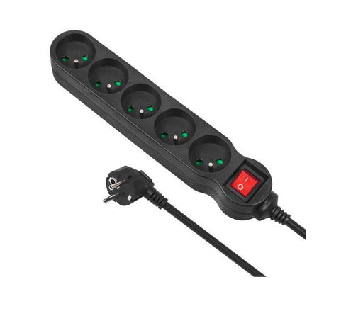 EAN 5902211108153 - Maclean MCE183 base múltiple 1,4 m 5 salidas AC Interior Negro imagen 1