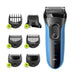 EAN 4210201151562 - Braun Series 3 Shave&Style 3010BT Máquina de afeitar de láminas Recortadora Negro, Azul imagen 1