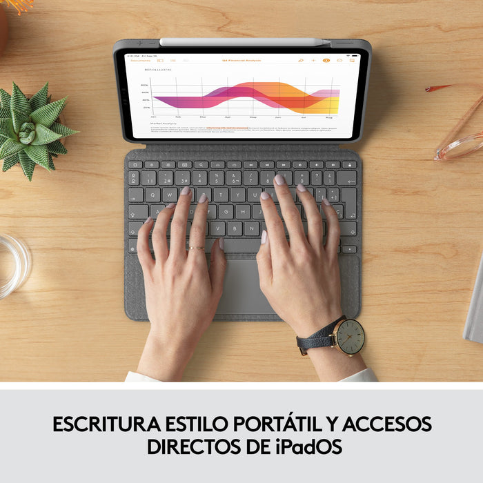 EAN 5099206096103 - Logitech 920-010300 teclado para móvil QWERTY Español Smart Connector Gris imagen 15