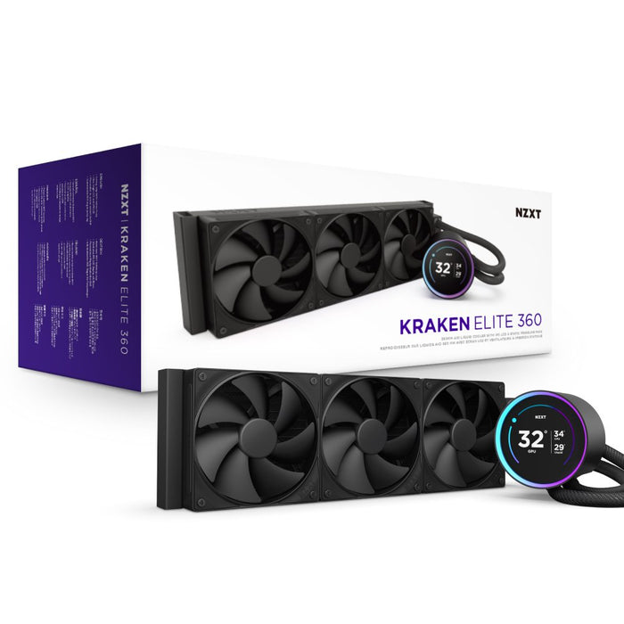 EAN 5056547204130 - NZXT Kraken Elite 360 Procesador Sistema de refrigeración líquida todo en uno 12 cm Negro 1 pieza(s) imagen 17