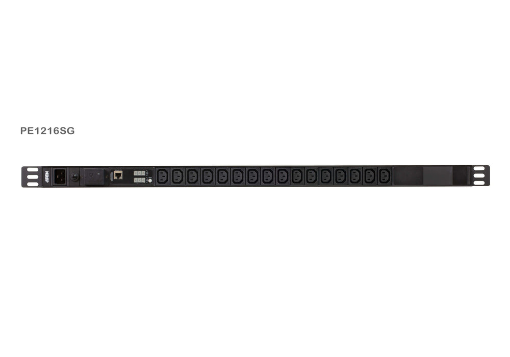 EAN 4710469340819 - ATEN PE1216SG-AT-G unidad de distribución de energía (PDU) 16 salidas AC Negro imagen 1