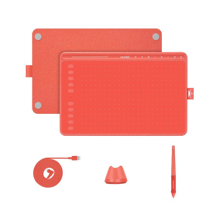 EAN 6930444801502 - HUION HS611 RED tableta digitalizadora Rojo 5080 líneas por pulgada 258,4 x 161,5 mm USB imagen 1