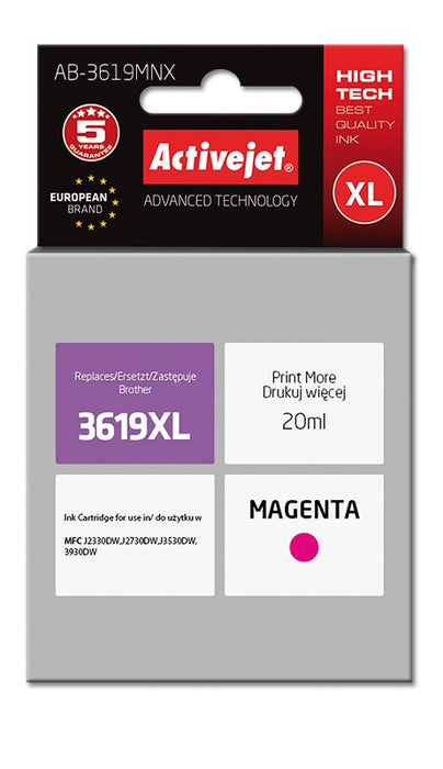 EAN 5901443108641 - Activejet AB-3619MNX cartucho de tinta 1 pieza(s) Compatible Alto rendimiento (XL) Magenta imagen 1