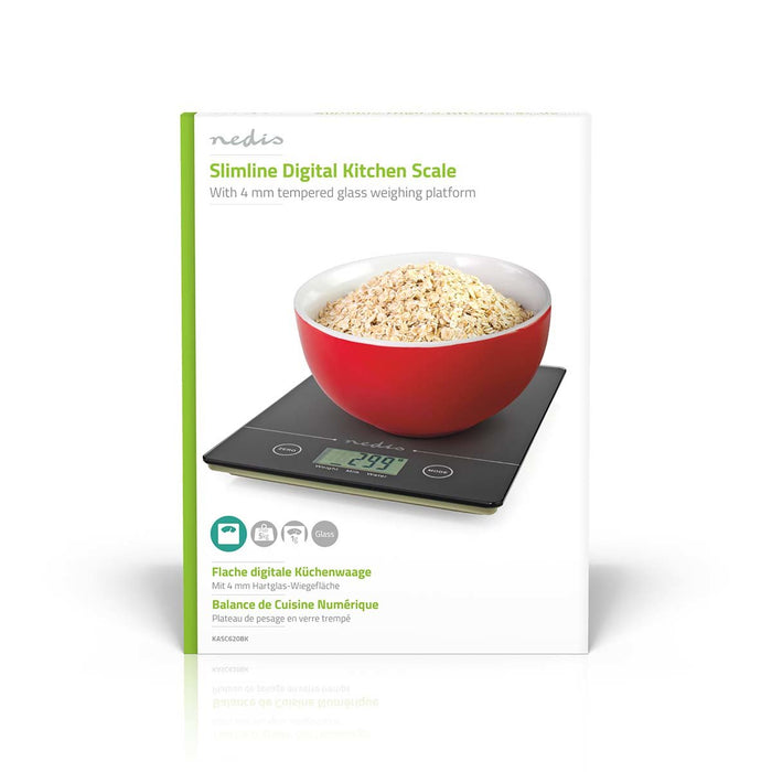 EAN 5412810408788 - Nedis KASC620BK báscula de cocina Negro Encimera Rectángulo Báscula electrónica de cocina imagen 9
