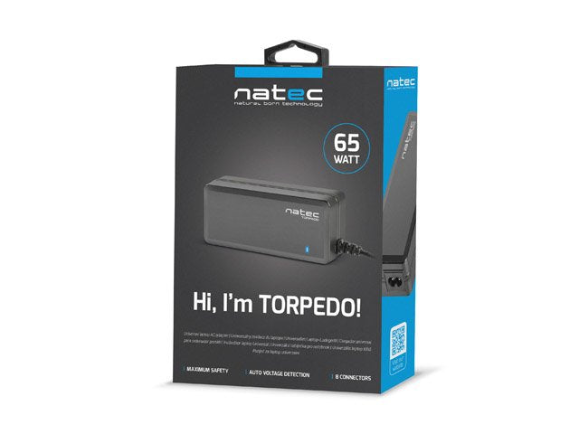 EAN 5901969408256 - NATEC Torpedo UNI-70 adaptador e inversor de corriente Interior 65 W Negro imagen 7