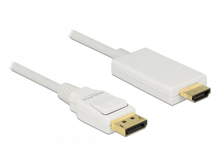 EAN 4043619838189 - DeLOCK 83818 adaptador de cable de vídeo 2 m DisplayPort HDMI Blanco imagen 1