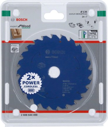 EAN 3165140957281 - Bosch 2 608 644 498 hoja de sierra circular 13,6 cm 1 pieza(s) imagen 2