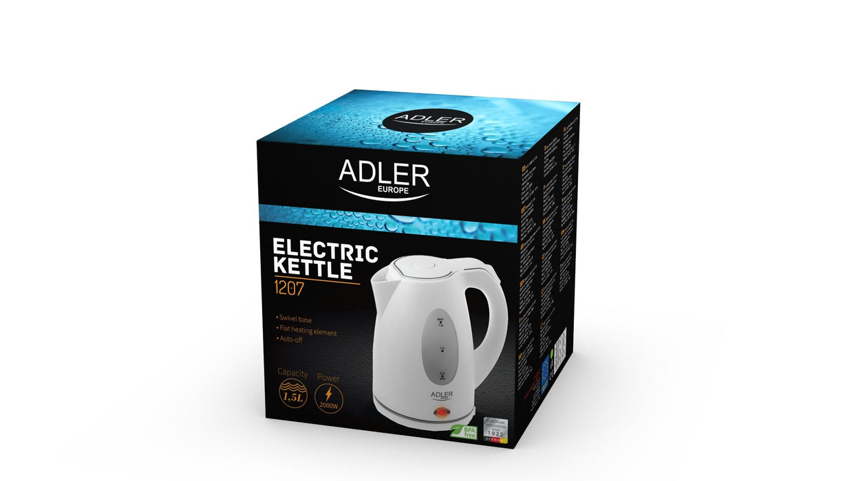 EAN 5908256830325 - Adler AD1207 tetera eléctrica 1,5 L 2000 W Blanco imagen 7