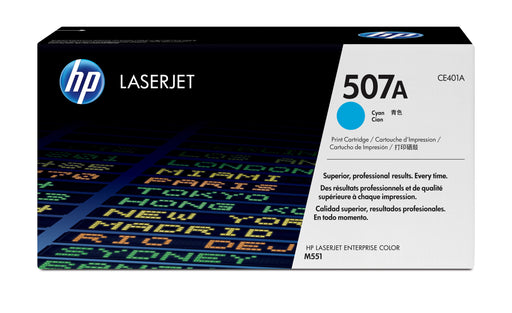 EAN 0884962554579 - HP 507A Cyan Original LaserJet Toner Cartridge cartucho de tóner 1 pieza(s) imagen 1