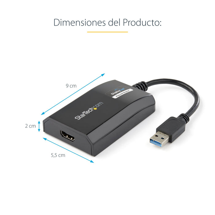 EAN 0065030857505 - StarTech.com USB32HDPRO Adaptador gráfico USB 1920 x 1200 Pixeles Negro imagen 10