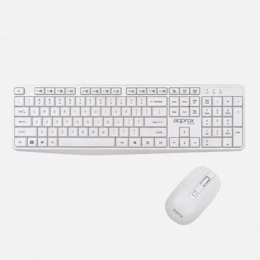 EAN 8435099528210 - Approx APPMX335W teclado Ratón incluido Universal RF inalámbrico QWERTY Español Blanco imagen 1