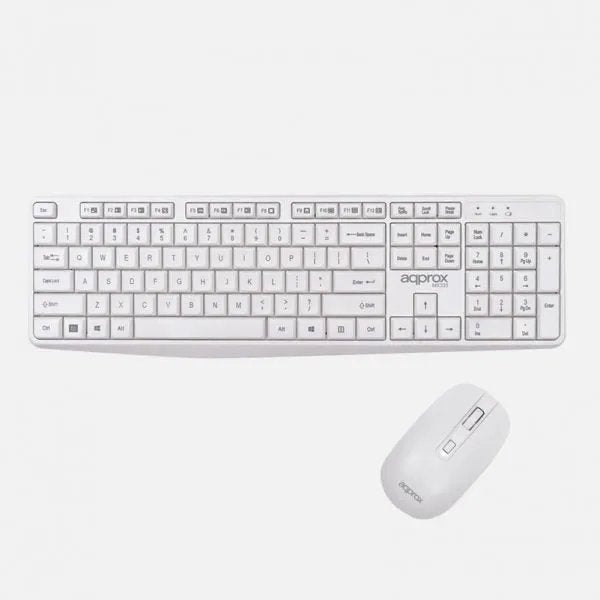 EAN 8435099528210 - Approx APPMX335W teclado Ratón incluido Universal RF inalámbrico QWERTY Español Blanco imagen 1