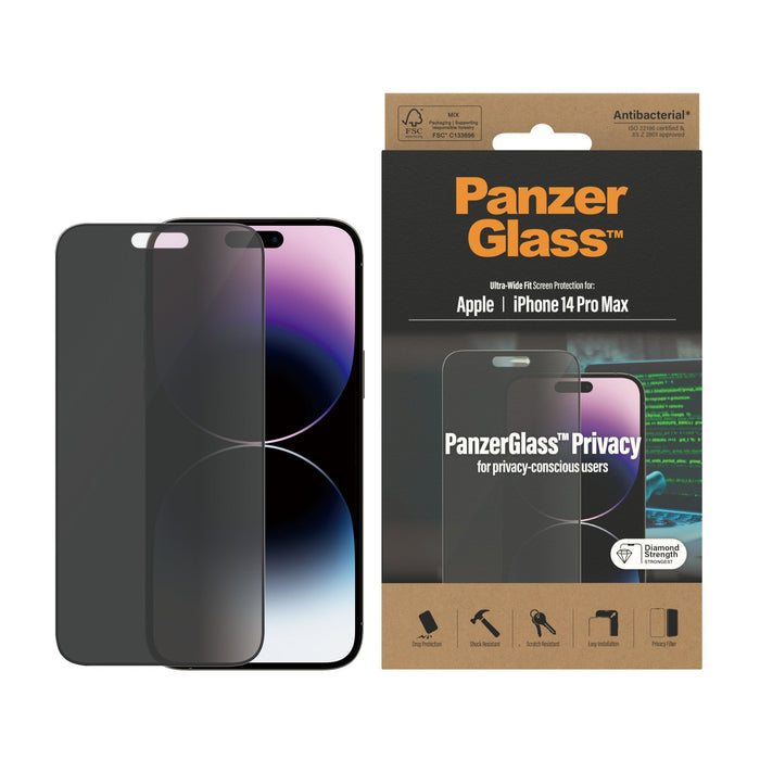 EAN 5711724127748 - PanzerGlass ® Privacy Screen Protector iPhone 14 Pro Max | Ultra-Wide Fit Protector de pantalla Apple 1 p imagen 2