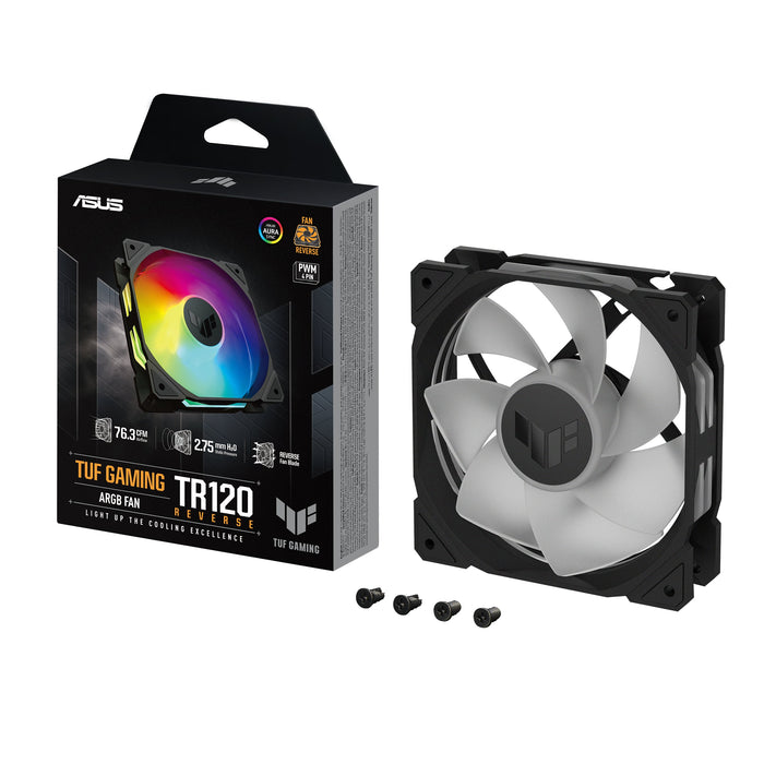EAN 4711387543399 - ASUS TUF Gaming TR120 ARGB Reverse Fan - Single Pack Carcasa del ordenador Ventilador 12 cm Negro imagen 9