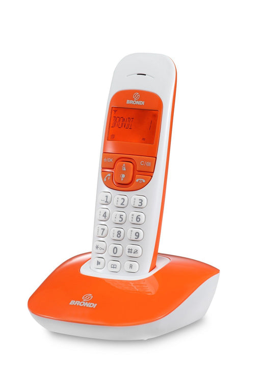 EAN 8015908732139 - Brondi Nice Teléfono DECT Identificador de llamadas Naranja, Blanco imagen 1