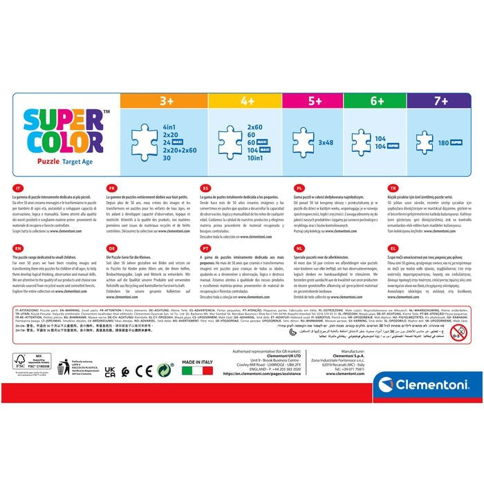 EAN 8005125237760 - Clementoni Supercolor 23776 puzzle Puzzle rompecabezas 104 pieza(s) Dibujos imagen 3