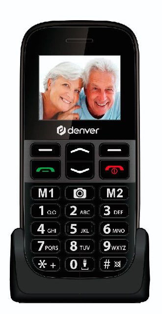 EAN 5706751074646 - Denver BAS-18600L teléfono móvil 4,5 cm (1.77") Negro Teléfono para personas mayores imagen 1