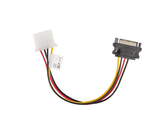 EAN 5901969413182 - Lanberg CA-SAHD-10CU-0015 cable de SATA 0,15 m Molex (4-pin) SATA de 15 pines Negro, Rojo, Amarillo imagen 3