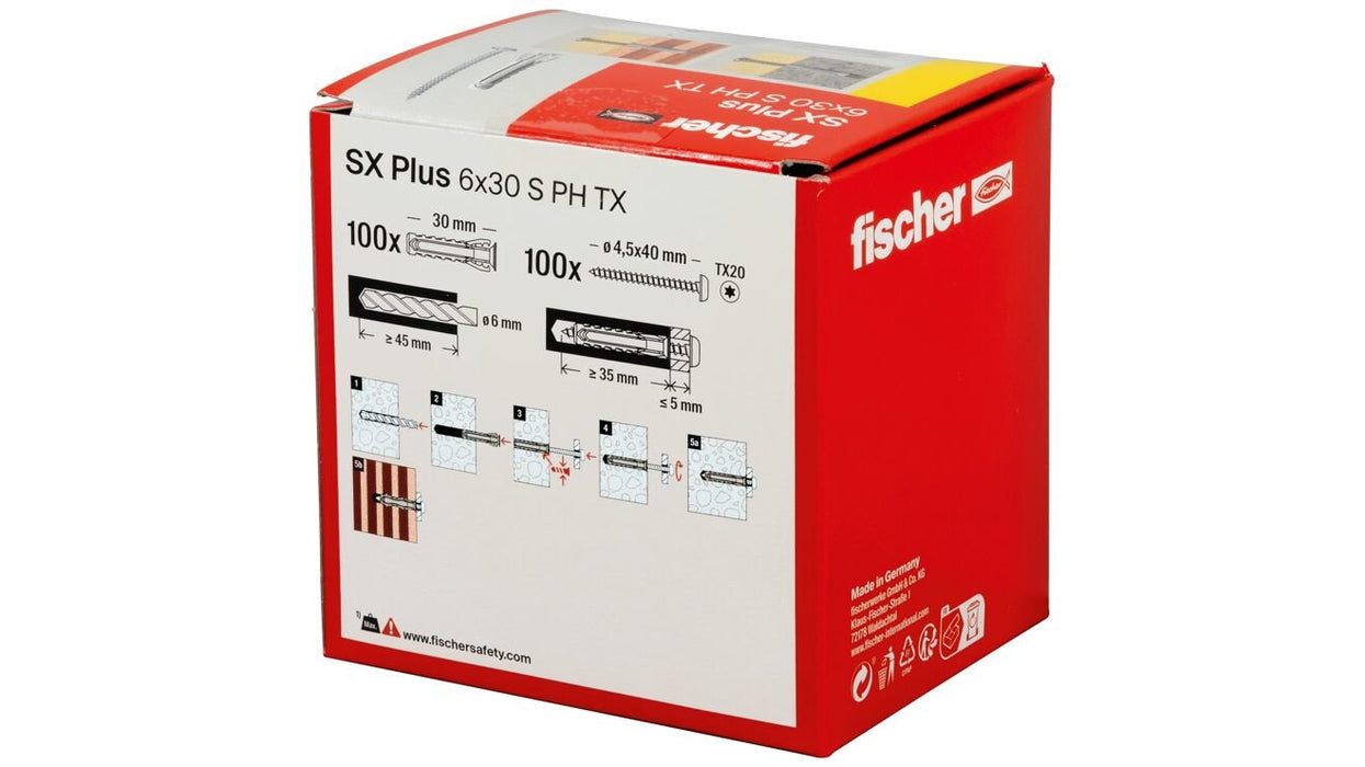 EAN 4048962482614 - Fischer 567935 tornillo de anclaje y taco 100 pieza(s) Juego de enchufes de pared y tornillos imagen 3