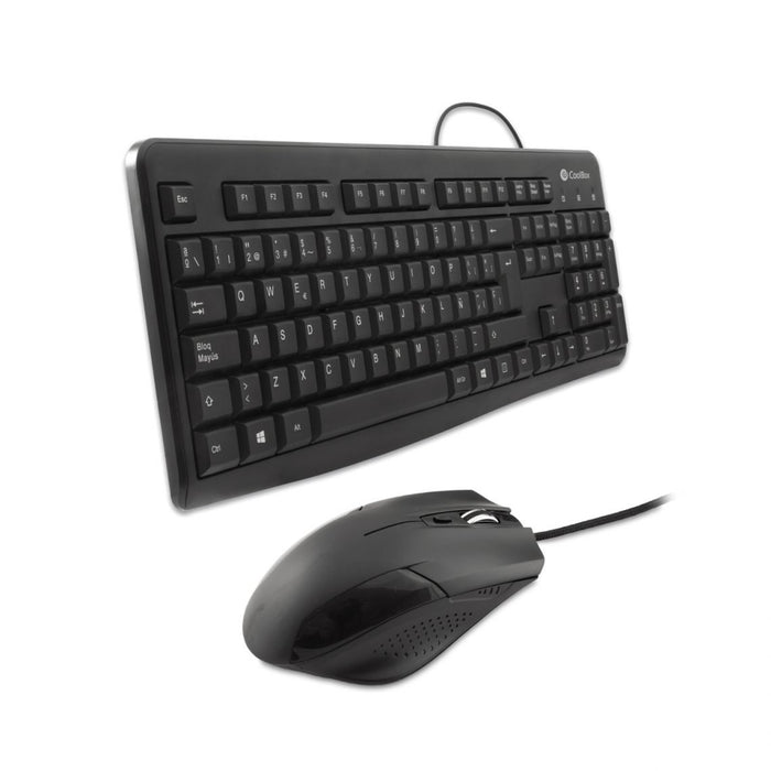 EAN 8436556141706 - CoolBox COO-KTR-01U teclado Ratón incluido Oficina USB QWERTY Negro imagen 2