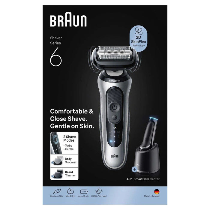 EAN 8700216647403 - Braun Series 6 62-S7650cc Máquina de afeitar de láminas Recortadora Plata imagen 3