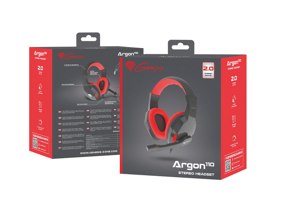 EAN 5901969420142 - GENESIS Argon 110 Auriculares Alámbrico Diadema Juego Negro, Rojo imagen 4