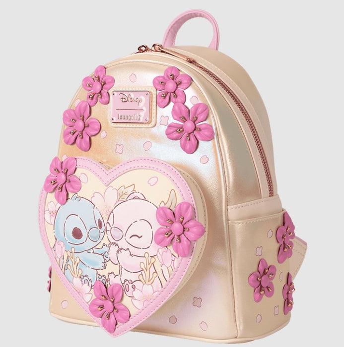 EAN 0671803539839 - Loungefly Stitch & Angel Cherry Blossom Heart Mini mochila Mochila informal Rosa Poliuretano (PU) imagen 4