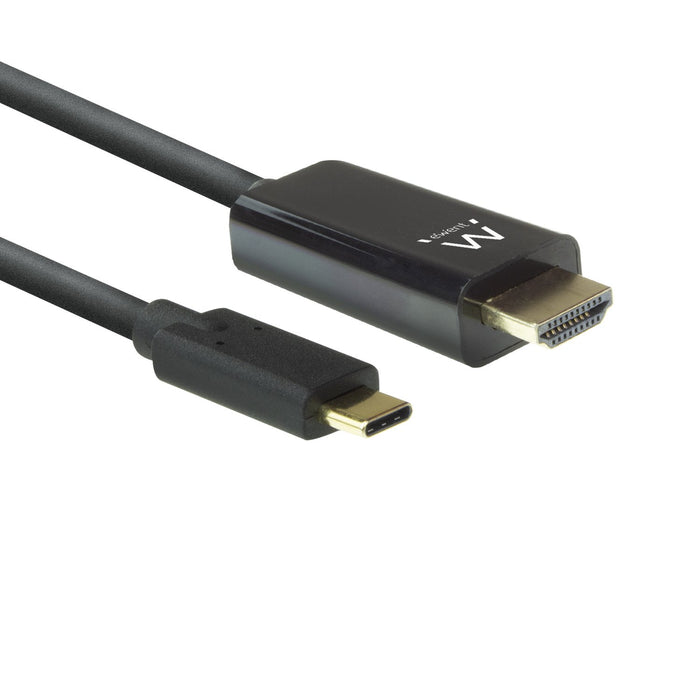 EAN 8054392619601 - Ewent EW9824 adaptador de cable de vídeo 2 m USB Tipo C HDMI tipo A (Estándar) Negro imagen 1