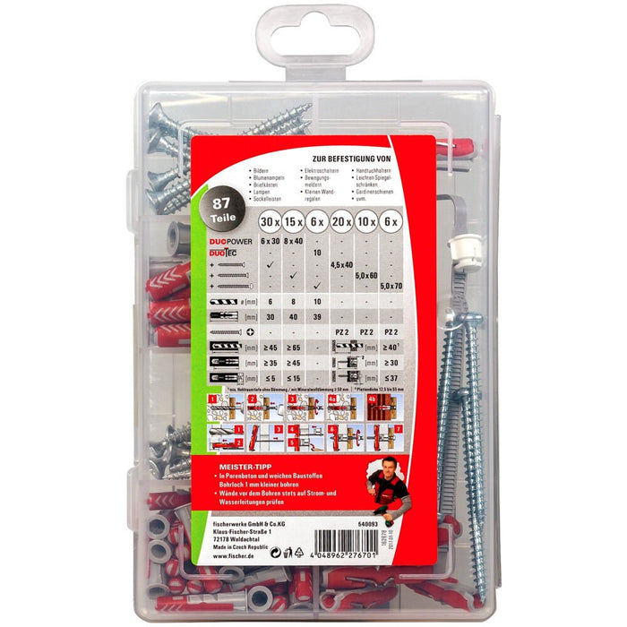 EAN 4048962276701 - Fischer 540093 tornillo de anclaje y taco 45 pieza(s) Juego de enchufes de pared y tornillos imagen 4