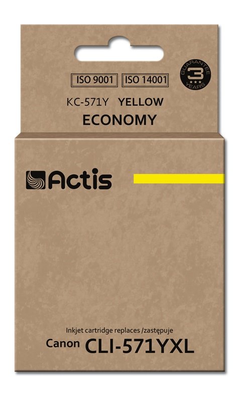 EAN 5901443103240 - Actis KC-571Y cartucho de tinta 1 pieza(s) Compatible Rendimiento estándar Amarillo imagen 1