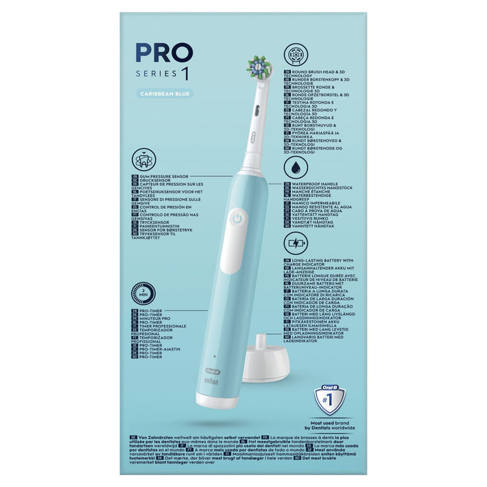 EAN 8006540771914 - Oral-B Pro Series 1 Adulto Cepillo de dientes oscilante Azul, Blanco imagen 4