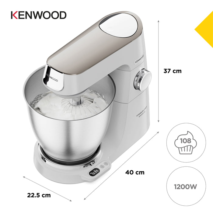 EAN 5011423002033 - Kenwood Titanium Chef Baker XL robot de cocina 1200 W 7 L Blanco Balanza integrada imagen 4