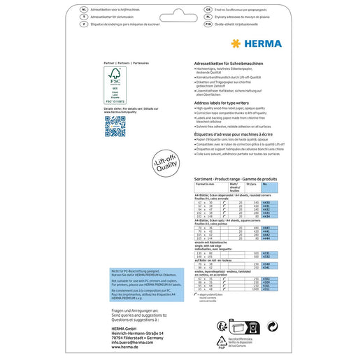 EAN 4008705044325 - HERMA 4432 etiqueta para dirección Blanco imagen 2
