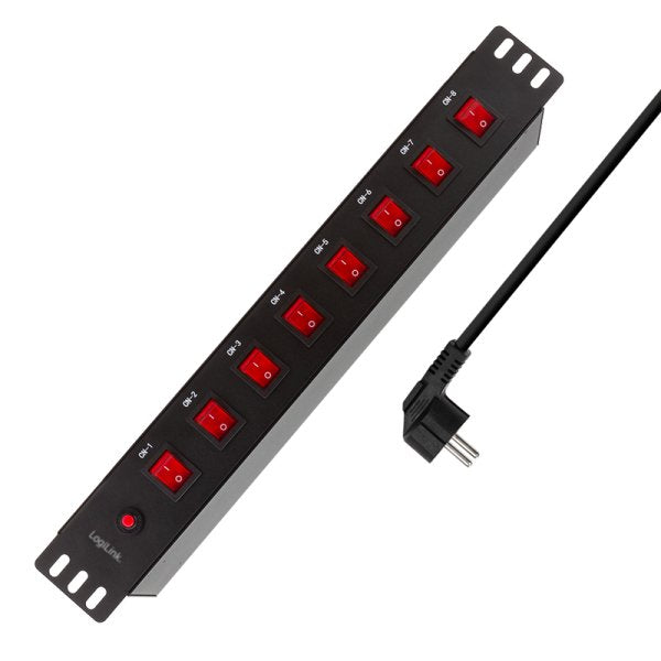 EAN 4052792070361 - LogiLink PDU8D01 limitador de tensión Negro 8 salidas AC 230 V 2 m imagen 2