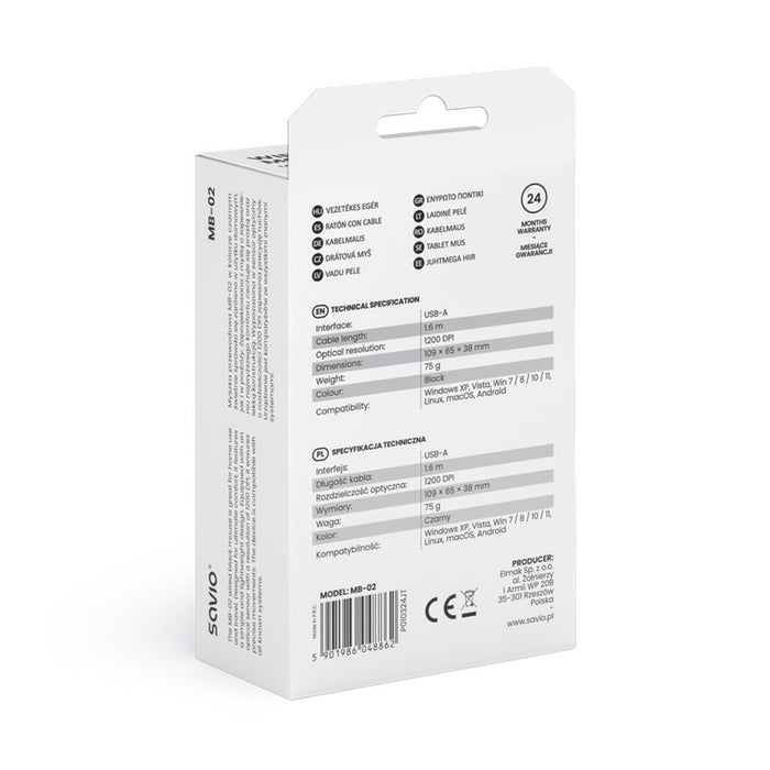 EAN 5901986048862 - Savio MB-02 ratón imagen 5