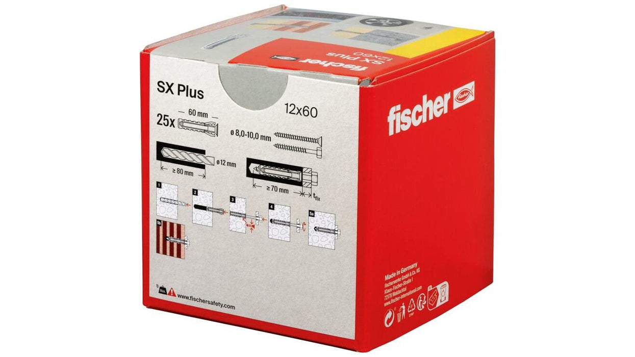 EAN 4048962480856 - Fischer 568012 tornillo de anclaje y taco 25 pieza(s) Anclaje de expansión 60 mm imagen 3