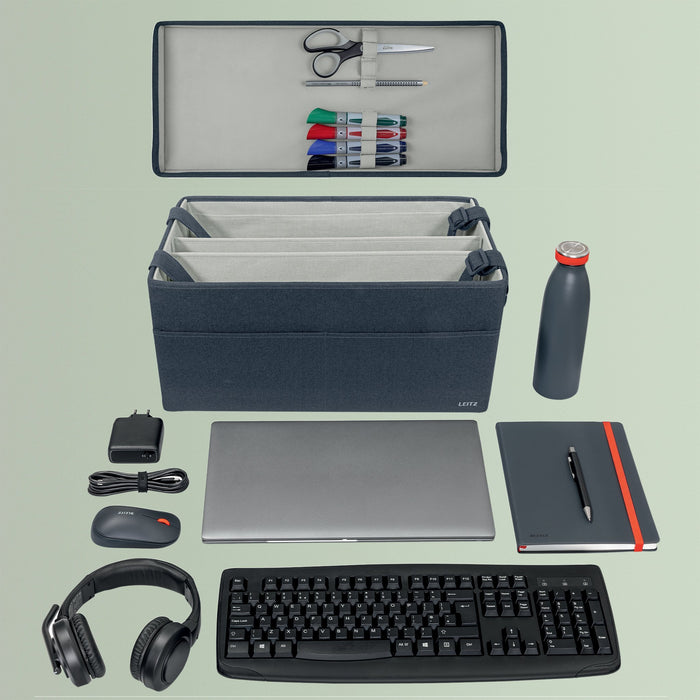 EAN 4002432143061 - Leitz 67230089 caja de almacenaje Bolsa de almacenamiento Rectangular Cartón, Tela Gris imagen 5