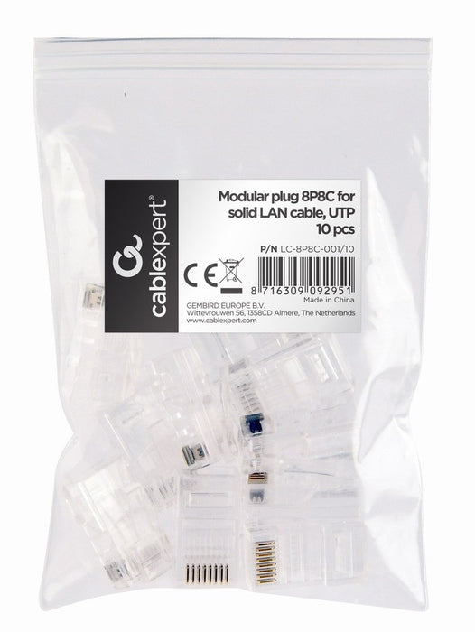 EAN 8716309096447 - Gembird LC-PTU-01/10 conector 8P8C RJ45 Transparente imagen 2