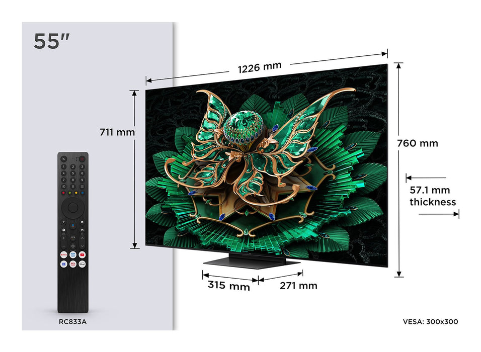 EAN 5901292525743 - TCL 55C7K Televisor 139,7 cm (55") 4K Ultra HD Smart TV Wifi Metálico 2600 cd / m² imagen 2