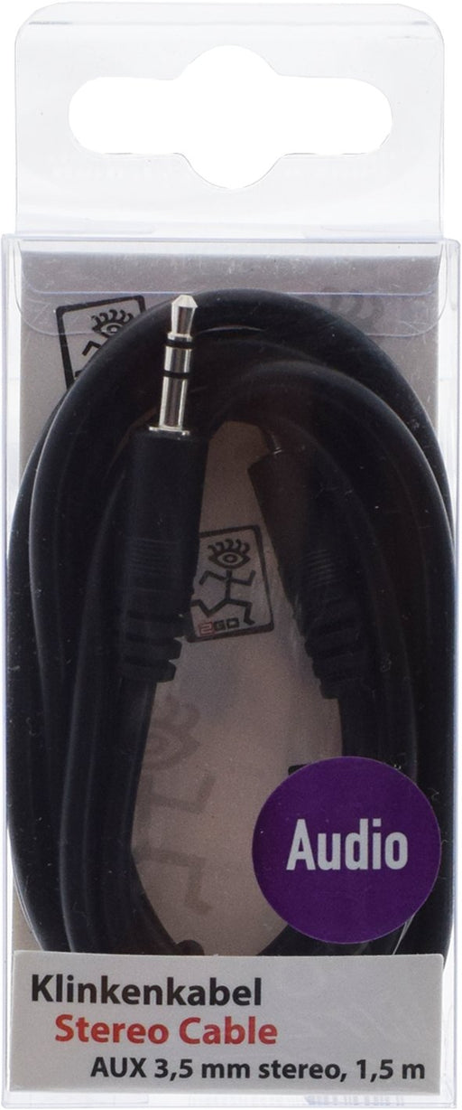 EAN 4010425510219 - 2GO 351021 cable de audio 1,5 m 3,5mm Negro imagen 2