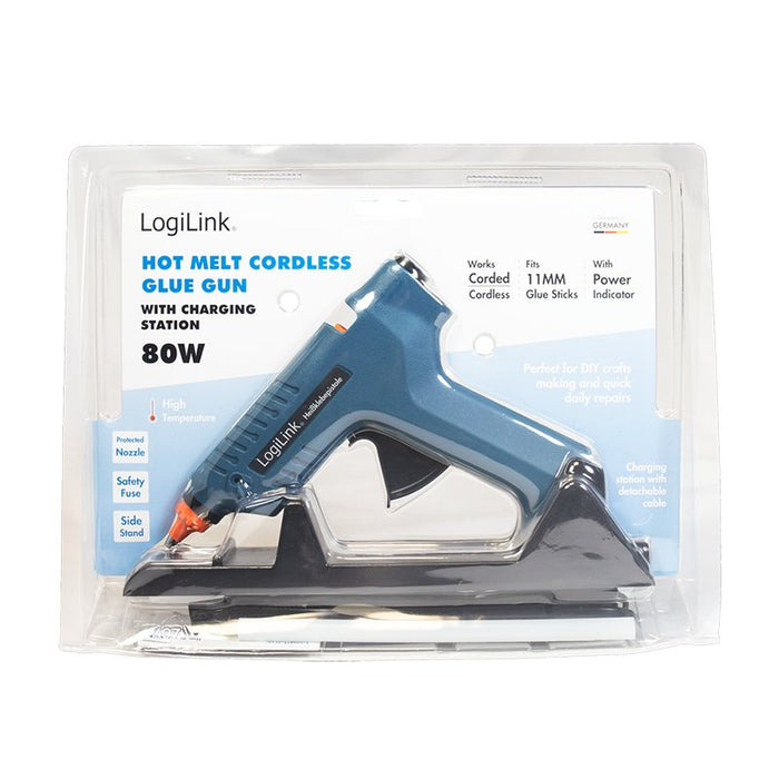 EAN 4052792060898 - LogiLink WZ0052 pistola y lápiz de silicona caliente Pistola de cola termofusible Azul 80 W imagen 8