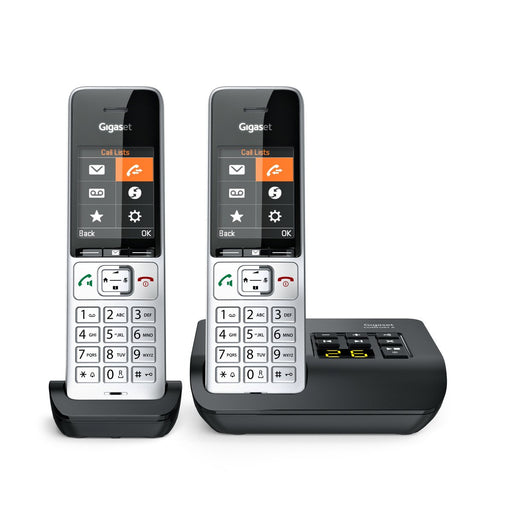 EAN 4250366866642 - Gigaset COMFORT 500A duo Teléfono DECT/analógico Identificador de llamadas Negro, Plata imagen 1
