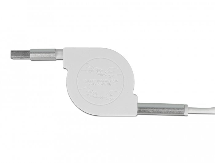 EAN 4043619858507 - DeLOCK 85850 cable USB USB 2.0 0,98 m USB A USB C/Micro-USB B/Lightning Plata, Blanco imagen 3